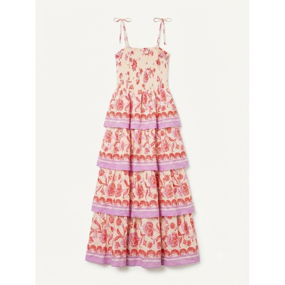 Chelsea Violet Girls 16 Dress Floral Maxi Summer Event Party Ruffle Formal Pink